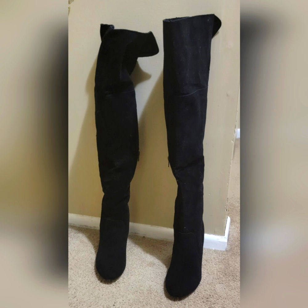 Shoe Dazzle thigh high boots size 10